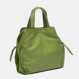 Bolso de mano en piel verde