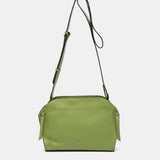 Bandolera en piel verde