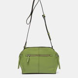 Bandolera en piel verde