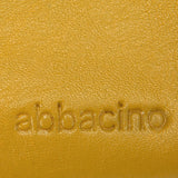Yellow leather and suede crossbody bag