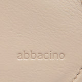 Beige leather crossbody bag