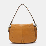 Cognac leather crossbody bag