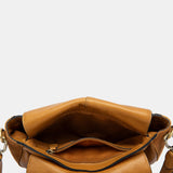 Cognac leather crossbody bag