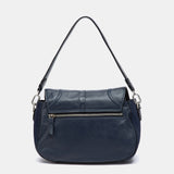 Blaue Umhängetasche aus Leder