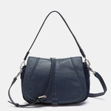 Blaue Umhängetasche aus Leder