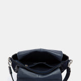 Blaue Umhängetasche aus Leder