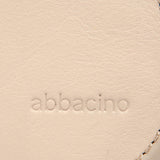 Beige leather crossbody bag