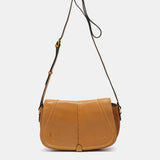 Cognac leather crossbody bag