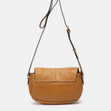 Cognac leather crossbody bag