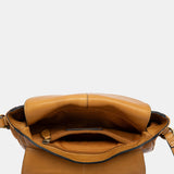 Cognac leather crossbody bag