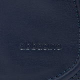 Blue leather crossbody bag