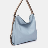 Light blue leather multifunctional bag