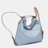 Light blue leather multifunctional bag