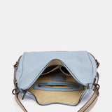 Light blue leather multifunctional bag