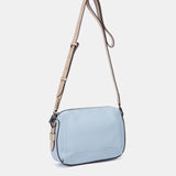 Bandolera en piel azul claro