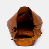 Bolso de hombro en piel cognac