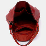 Bolso de hombro en piel rojo