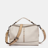 Bandolera en piel beige