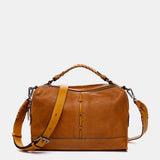 Bandolera en piel cognac