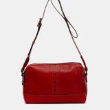 Bandolera pequeña en piel roja