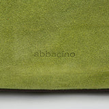 Green leather and suede shoulder bag