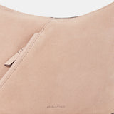 Bandolera en piel y serraje beige