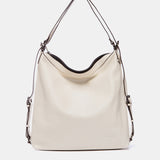 Bolso multifuncional en piel beige