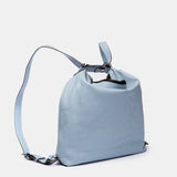 Bolso multifuncional en piel azul claro