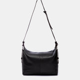 Bandolera grande en piel negra