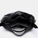 Bandolera grande en piel negra