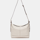 Bandolera grande en piel beige