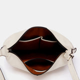 Bandolera grande en piel beige