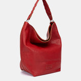 Bolso de hombro en piel rojo