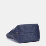 Blue leather shoulder bag