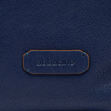 Blue leather shoulder bag