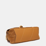 Bolso de hombro en serraje cognac