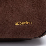 Brown suede shoulder bag.