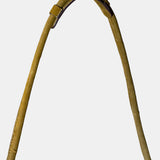 Grüner Schulterledertasche mit Fransen.