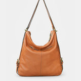 Bolso multifuncional en piel cognac