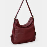 Bolso multifuncional en piel burdeos