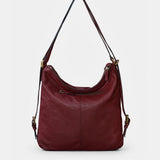 Bolso multifuncional en piel burdeos