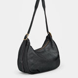 Bolso de hombro en piel negro