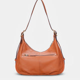 Bolso de hombro en piel cognac