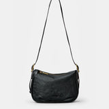 Bolso de mano en piel negro