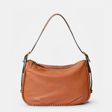 Bolso de mano en piel  cognac