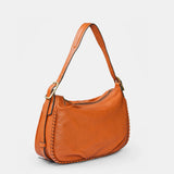 Bolso de mano en piel  cognac