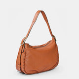Bolso de mano en piel  cognac