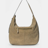 Bolso de hombro en serraje taupe