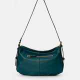 Bolso de hombro en serraje azul