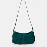 Bolso de hombro en serraje azul